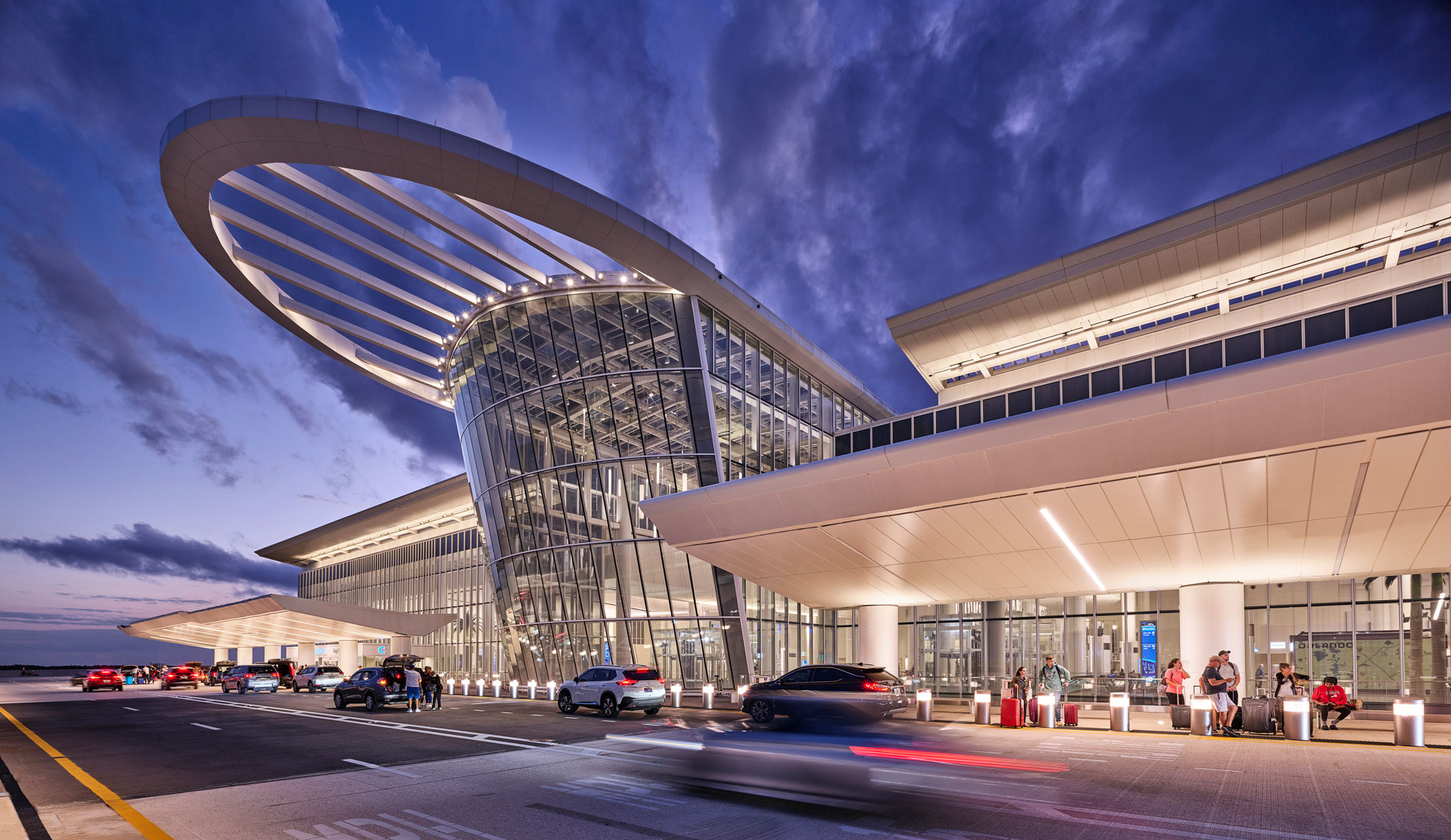 Orlando International Airport (MCO) terminal on a bright Florida day
